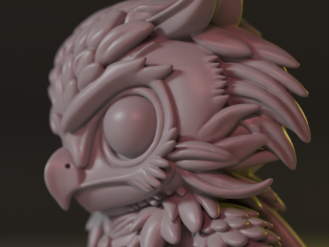 Stylized owl Model Cetak 3D
