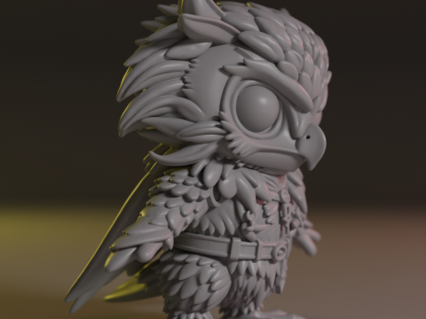 Stylized owl Model Cetak 3D