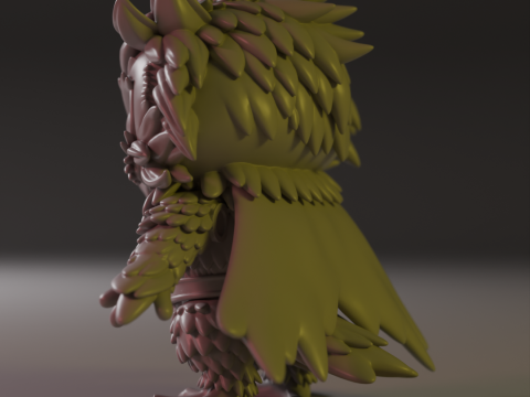 Stylized owl Model Cetak 3D