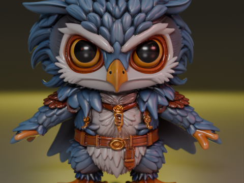 Stylized owl Model Cetak 3D