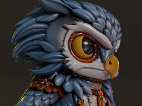 Stylized owl Model Cetak 3D
