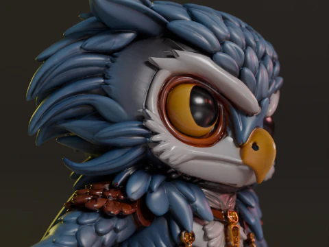 Stylized owl 3D Print Model