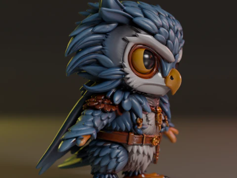 Stylized owl 3D Print Model