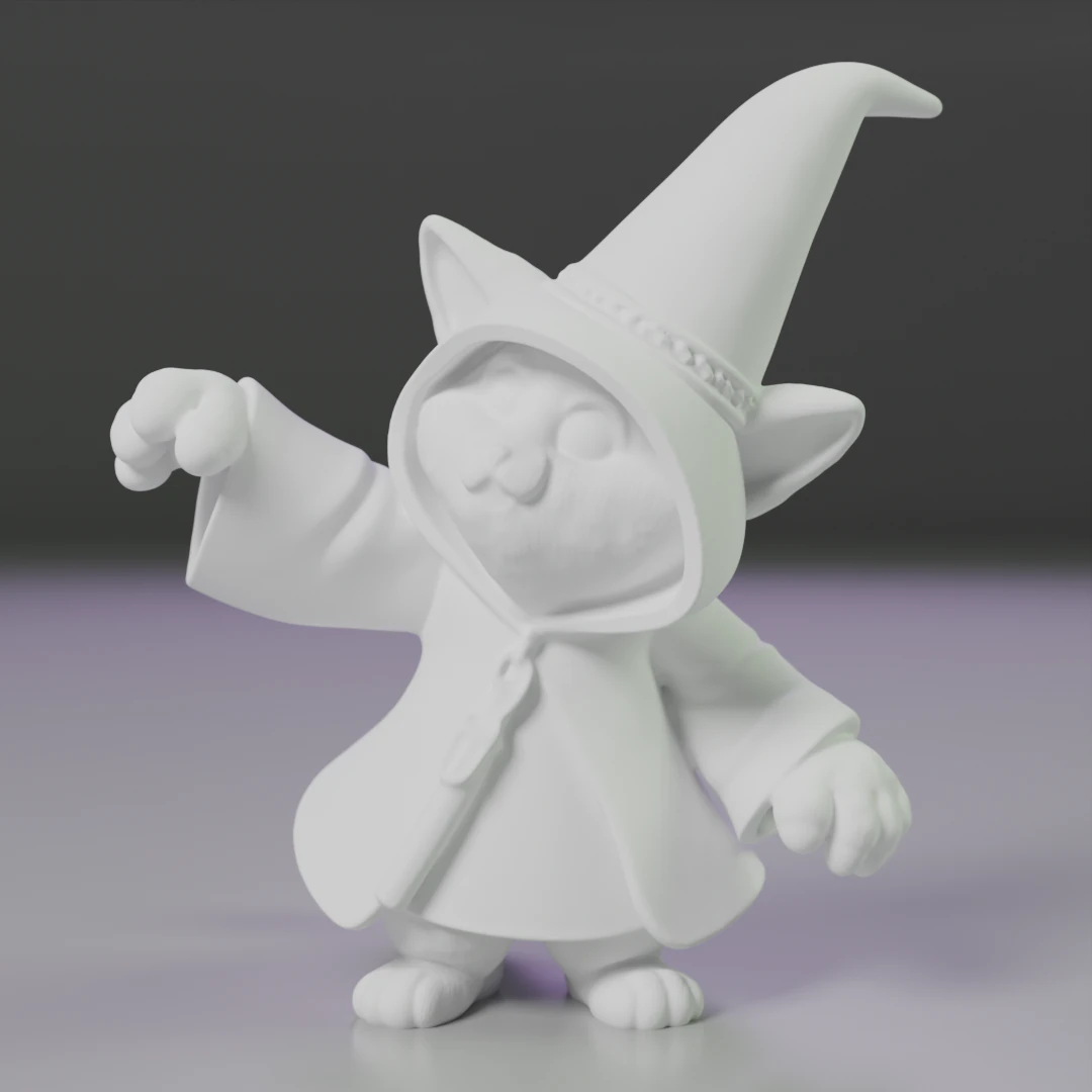 Magic cat 3D Print Model .c4d .max .obj .3ds .fbx .stl .blend 