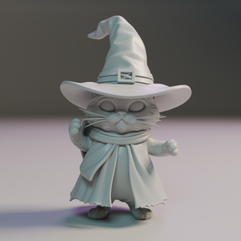 Magic cat 3D Baskı Modeli .c4d .max .obj .3ds .fbx .stl .blend
