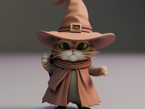 Magic cat 3D Print Model
