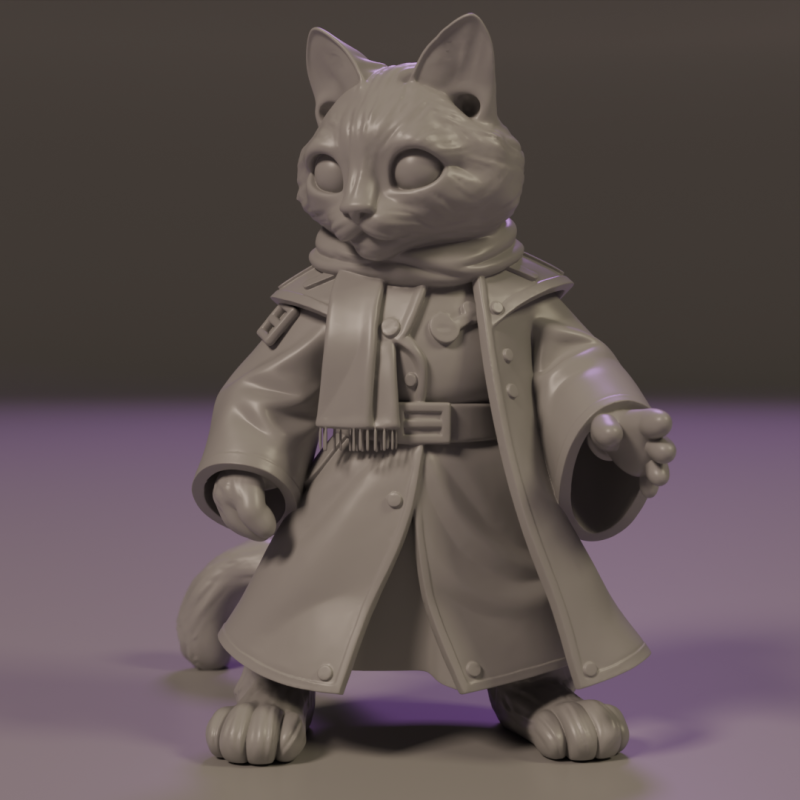 Magic cat 3D 打印模型 .c4d .max .obj .3ds .fbx .stl .blend