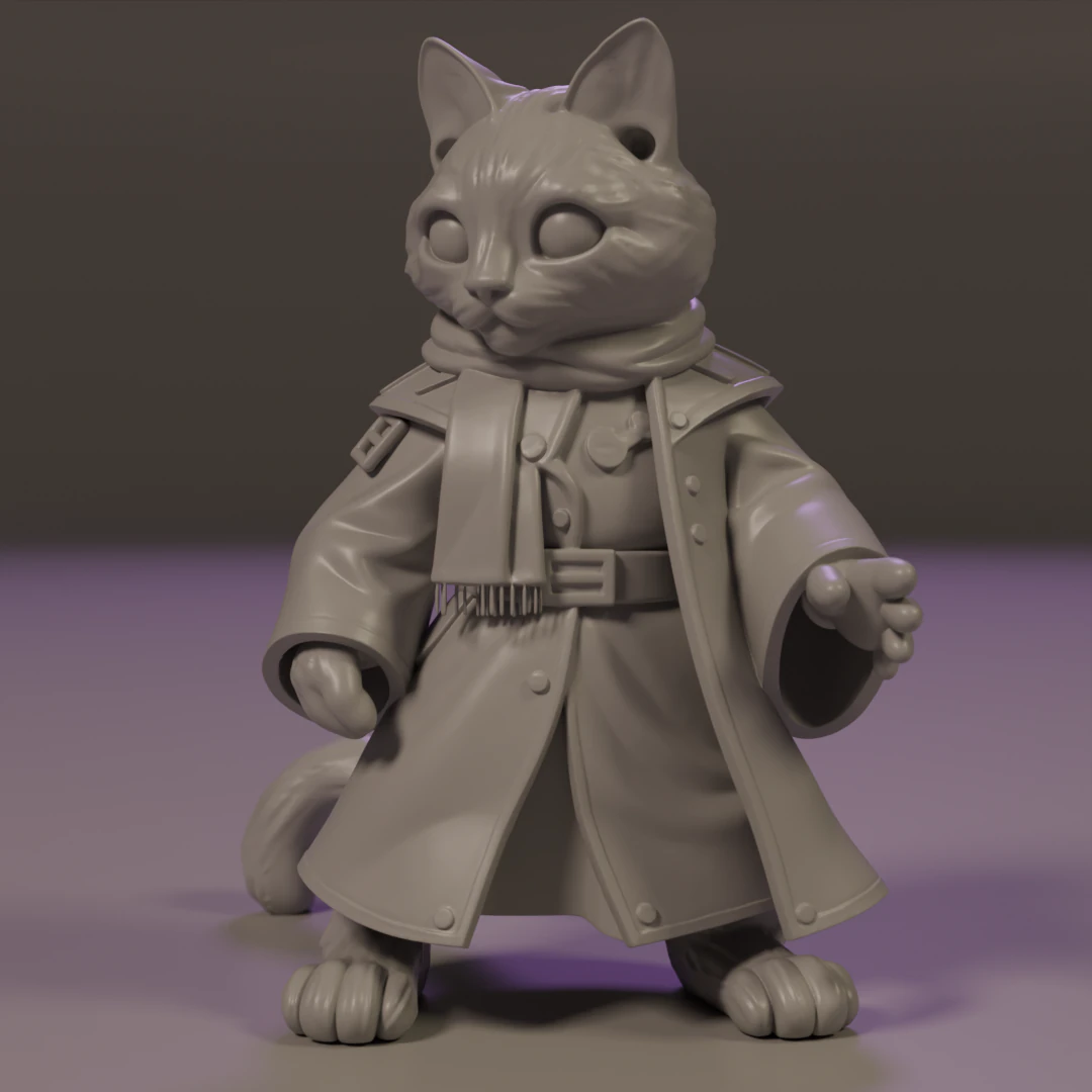 Magic cat 3D Print Model .c4d .max .obj .3ds .fbx .stl .blend 