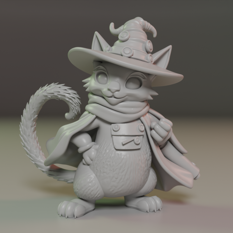 Magic cat 3D 打印模型 .c4d .max .obj .3ds .fbx .stl .blend