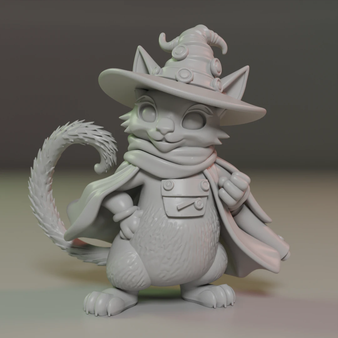 Magic cat 3D Print Model .c4d .max .obj .3ds .fbx .stl .blend 
