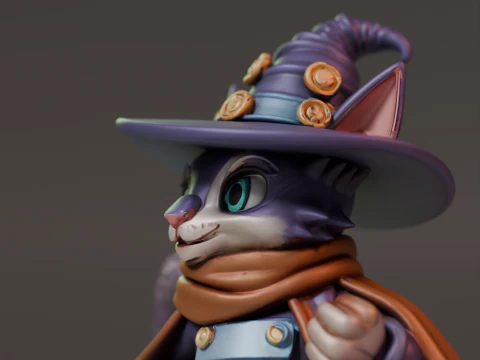 Magic cat 3D Print Model