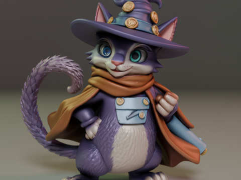 Magic cat 3D 打印模型