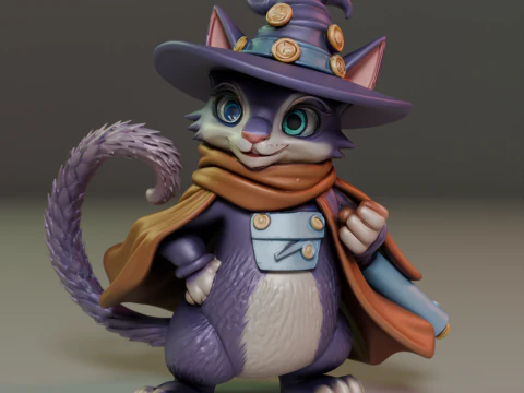 Magic cat 3D Print Model