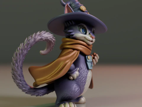 Magic cat 3D Print Model