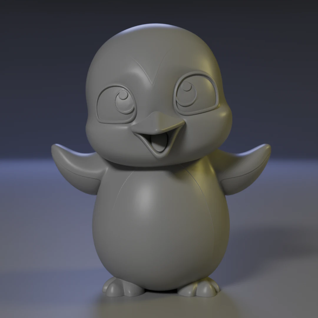 Penguin 3D Print Model .c4d .max .obj .3ds .fbx .stl .blend 