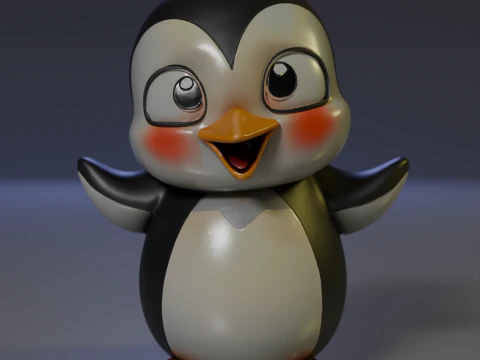 Penguin 3D Print Model
