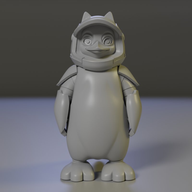 Iron penguin 3D 打印模型 .c4d .max .obj .3ds .fbx .stl .blend
