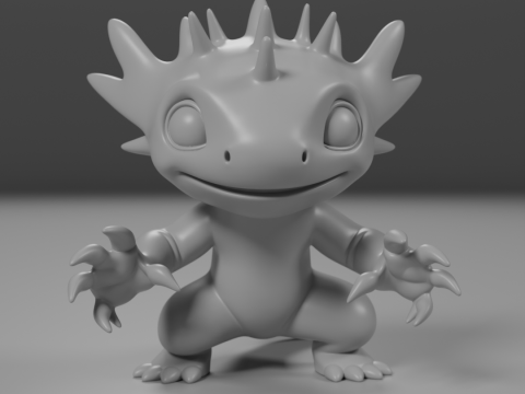 Cute salamander Model Cetak 3D