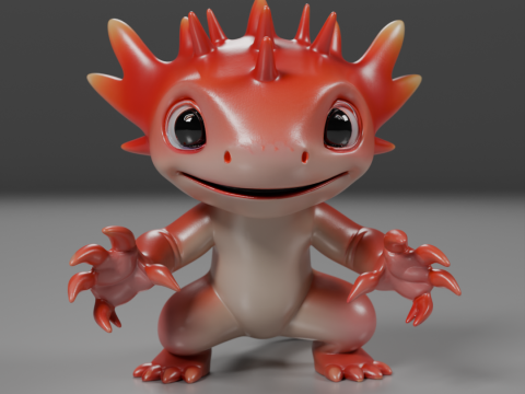 Cute salamander 3D Принт Модель