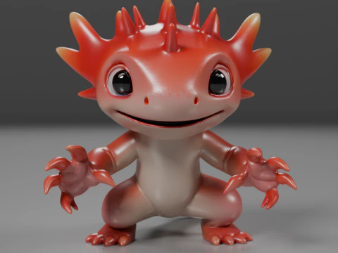 Cute salamander 3D Print Model