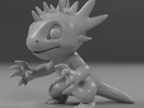 Cute salamander 3D Print Model