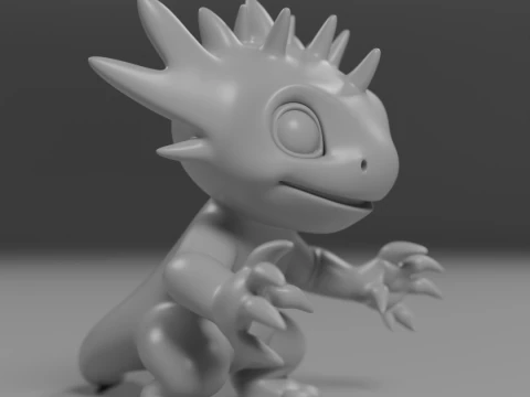 Cute salamander 3D Print Model