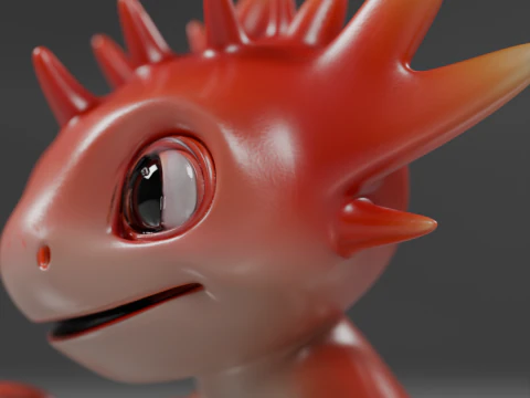 Cute salamander 3D Print Model