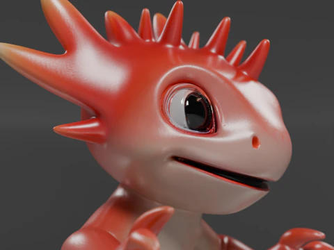 Cute salamander 3D Print Model