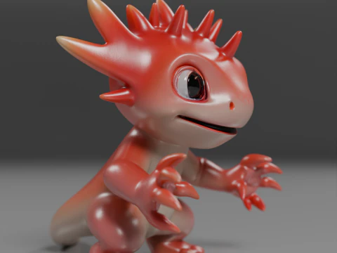 Cute salamander 3D Print Model
