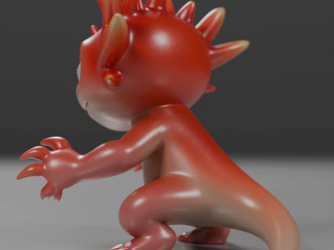 Cute salamander 3D Print Model