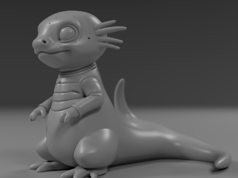 Cute salamander 3D-Druckmodell
