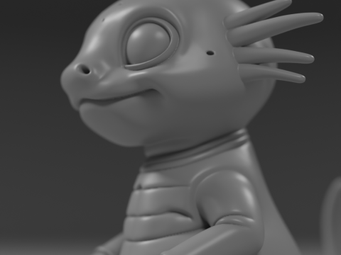 Cute salamander 3D-Druckmodell