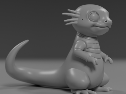 Cute salamander 3D-Druckmodell