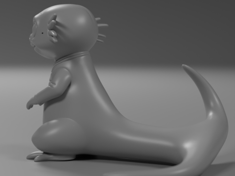 Cute salamander 3D-Druckmodell