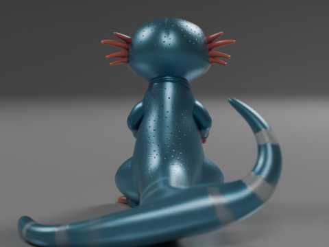 Cute salamander 3D-Druckmodell