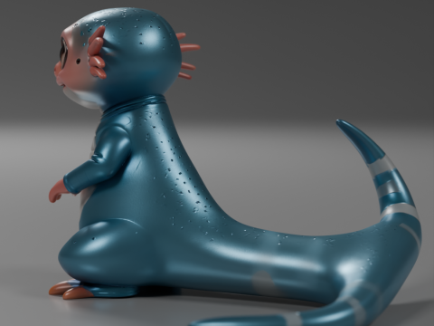Cute salamander 3D-Druckmodell