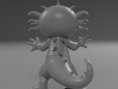 Cute salamander Model Cetak 3D