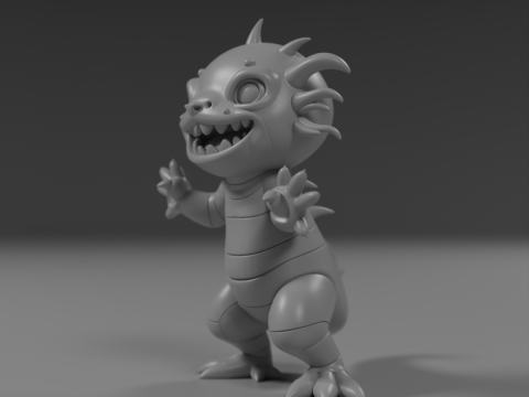 Cute salamander Model Cetak 3D