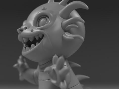 Cute salamander Model Cetak 3D