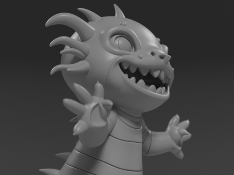 Cute salamander Model Cetak 3D