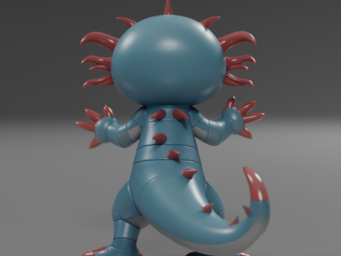 Cute salamander Model Cetak 3D