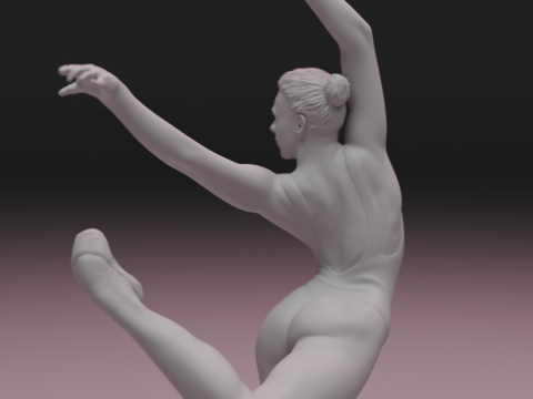 3D Ballet Dancer 3D प्रिंट मॉडल