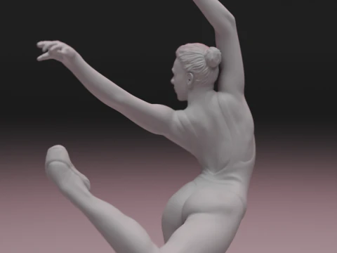 3D Ballet Dancer 3D Print Model