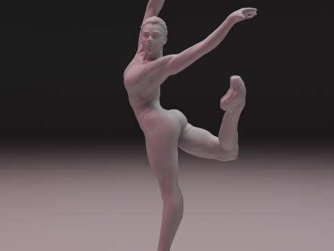 3D Ballet Dancer 3D-Druckmodell