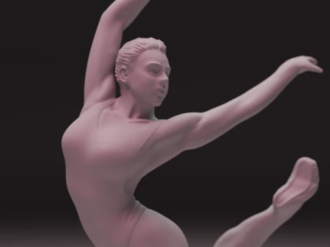 3D Ballet Dancer 3D Print Model