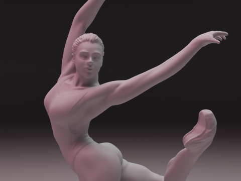 3D Ballet Dancer 3D प्रिंट मॉडल