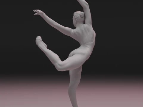 3D Ballet Dancer 3D Print Model