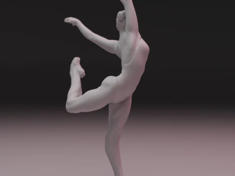 3D Ballet Dancer 3D Print Model