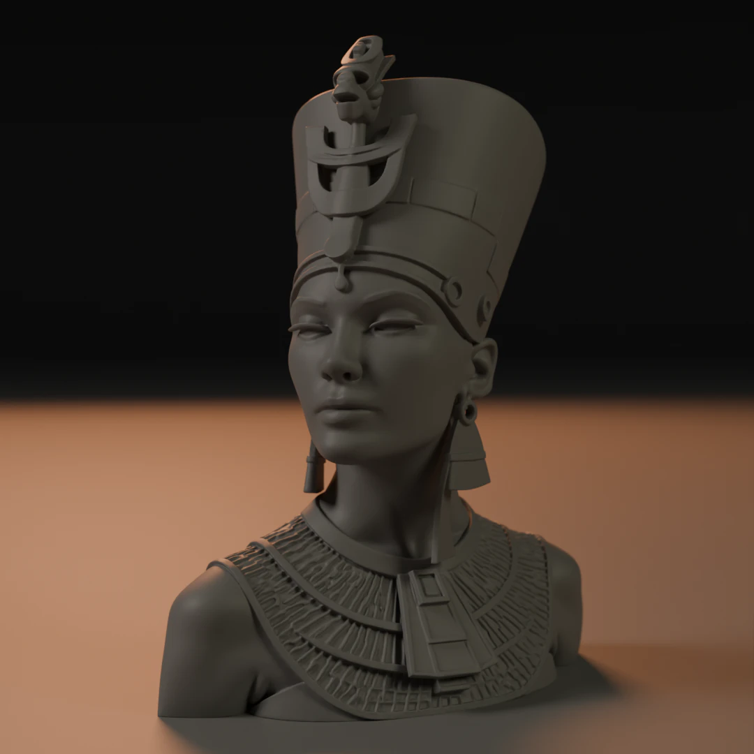Cleopatra Bust 3D Print Model .c4d .max .obj .3ds .fbx .stl .blend 