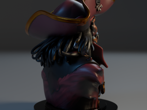 Bust Captain Blackbeard 3D 打印模型